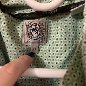 Cinch Mint Green Floral Shirt XL